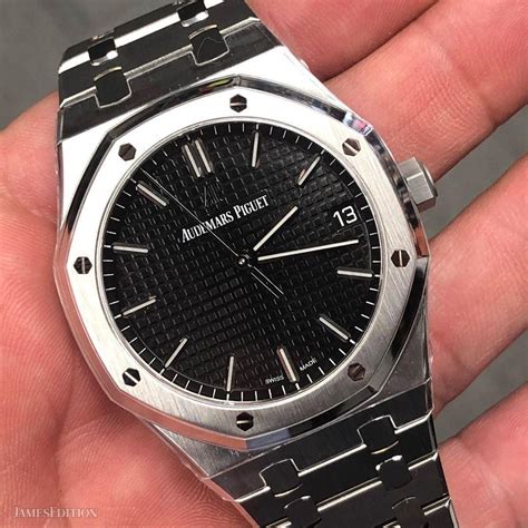 royal oak black dial|audemars piguet royal oak openworked.